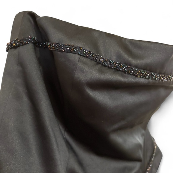 Vintage Size 22 Jordan Midnight Blue Navy Strapless Gown Prom Black Tie Beaded - Picture 4 of 8